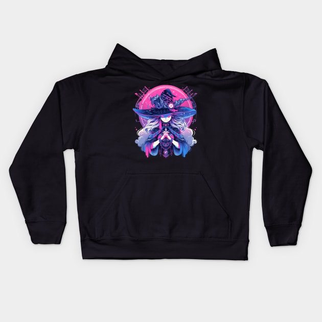 Pastel Goth Crazy Witch Kids Hoodie by DarkSideRunners